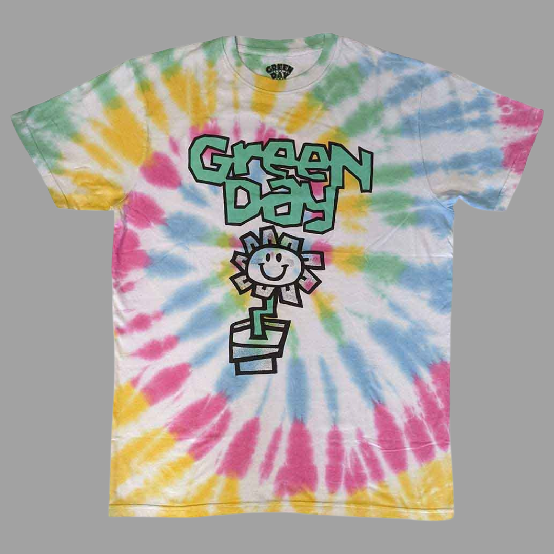 Green Day - Kerplunk Flower Pot Tie Dye T-Shirt