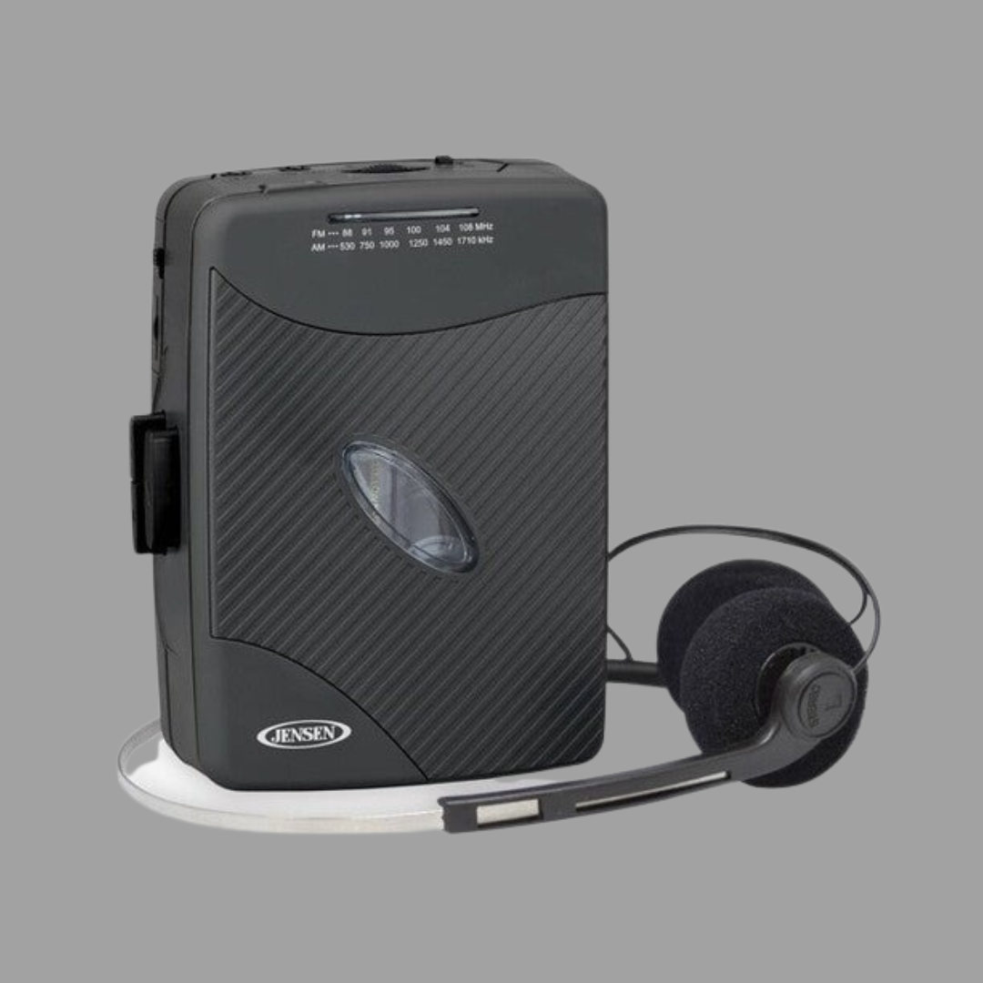 Jensen - SCR-75-HP Classic Personal Cassette Player with AM/FM Radio