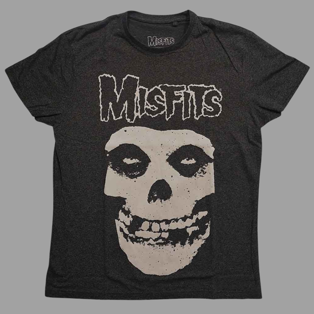 Misfits - Logo & Fiend Black & Grey T-Shirt