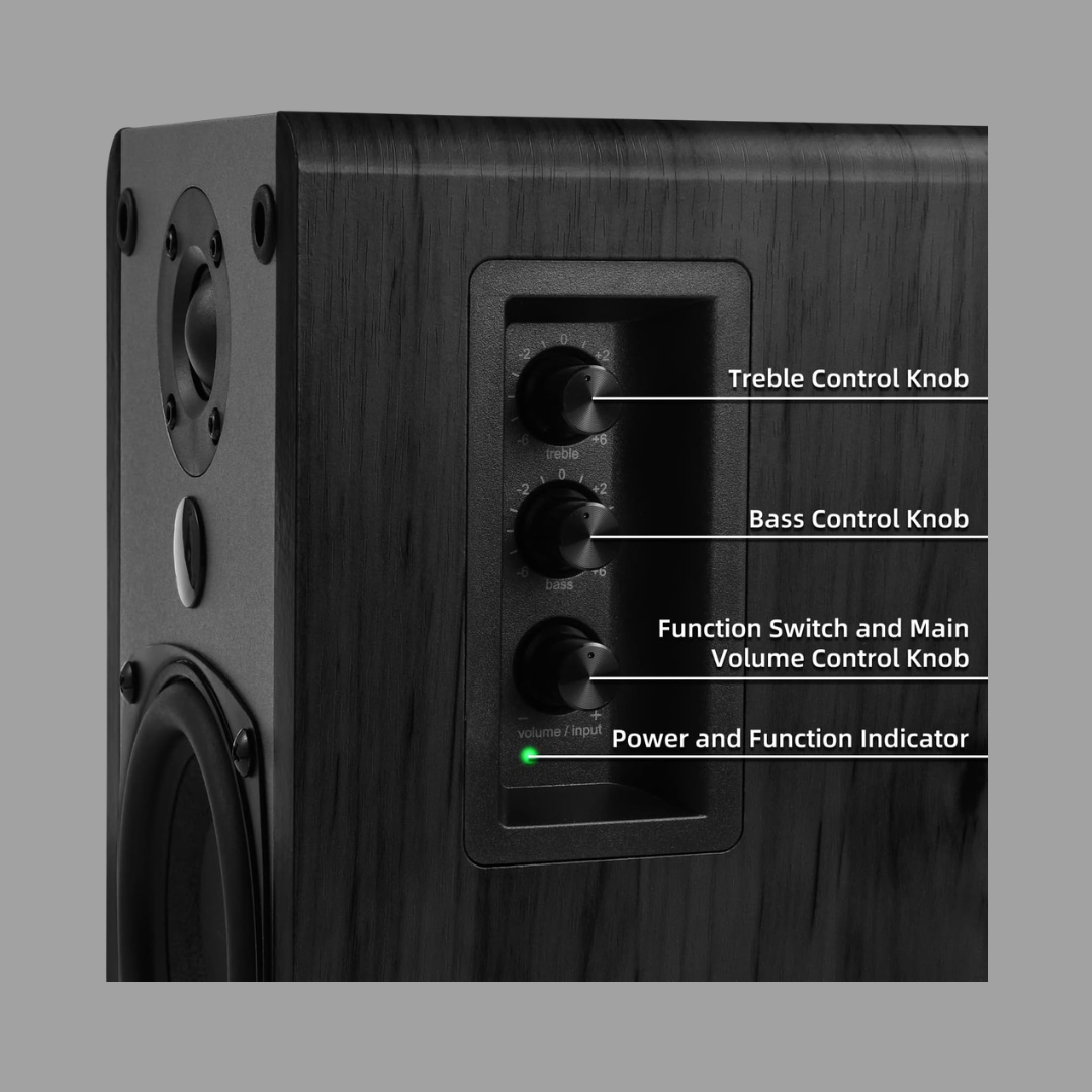 Singing Wood BT25 60W Powered Bluetooth Bookshelf Speakers