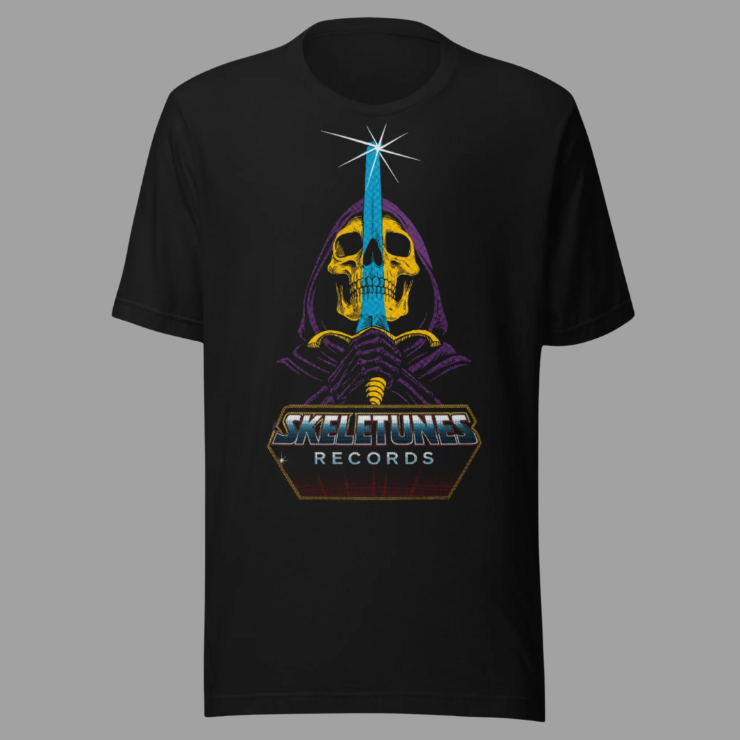 Skeletunes Records x TV Snack Break - Masters Of The Turntable Bella & Canvas Soft T-Shirt