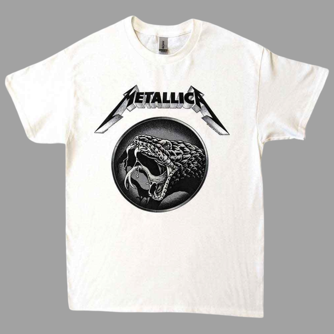 Metallica - Black Album Poster White T-Shirt