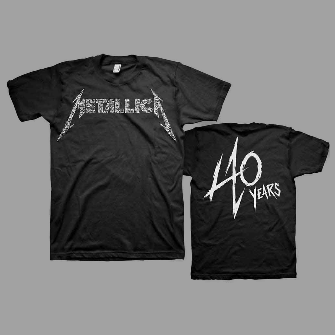 Metallica - 40th Anniversary Songs Logo T-Shirt