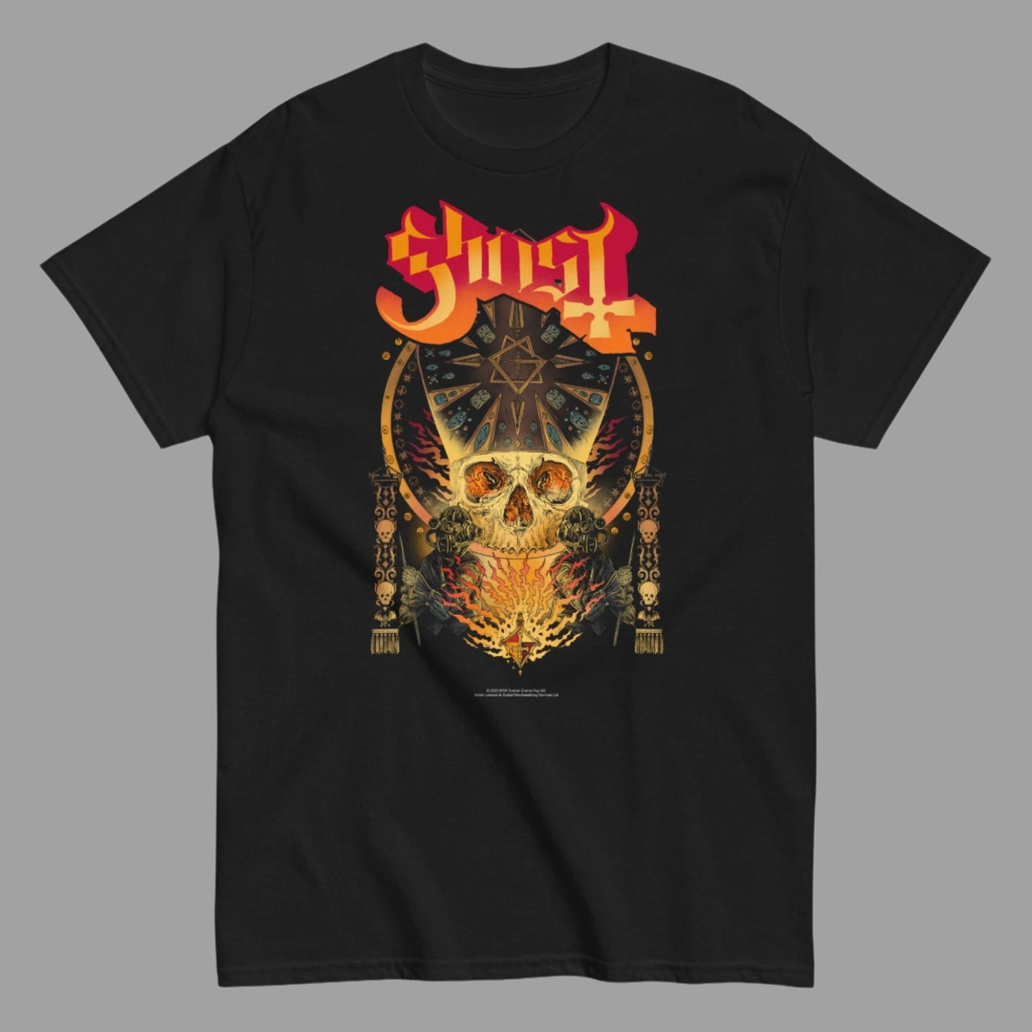 Ghost - Flaming Logo T-Shirt Black