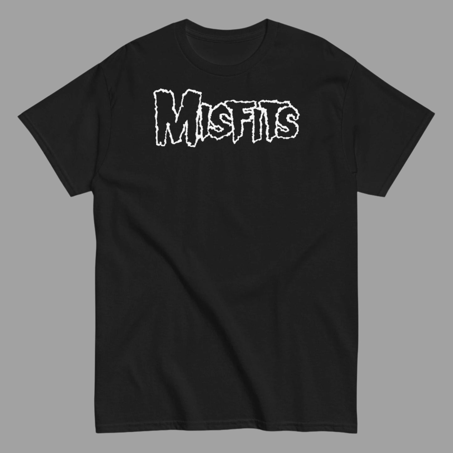Misfits - White Drip Logo T-Shirt Black