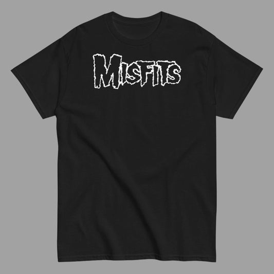 Misfits - White Drip Logo T-Shirt Black