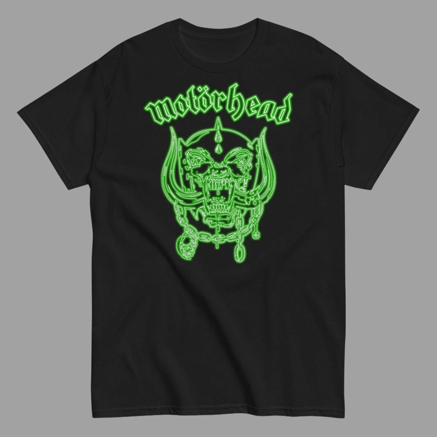 Motorhead - Neon Green Warpig T-Shirt Black