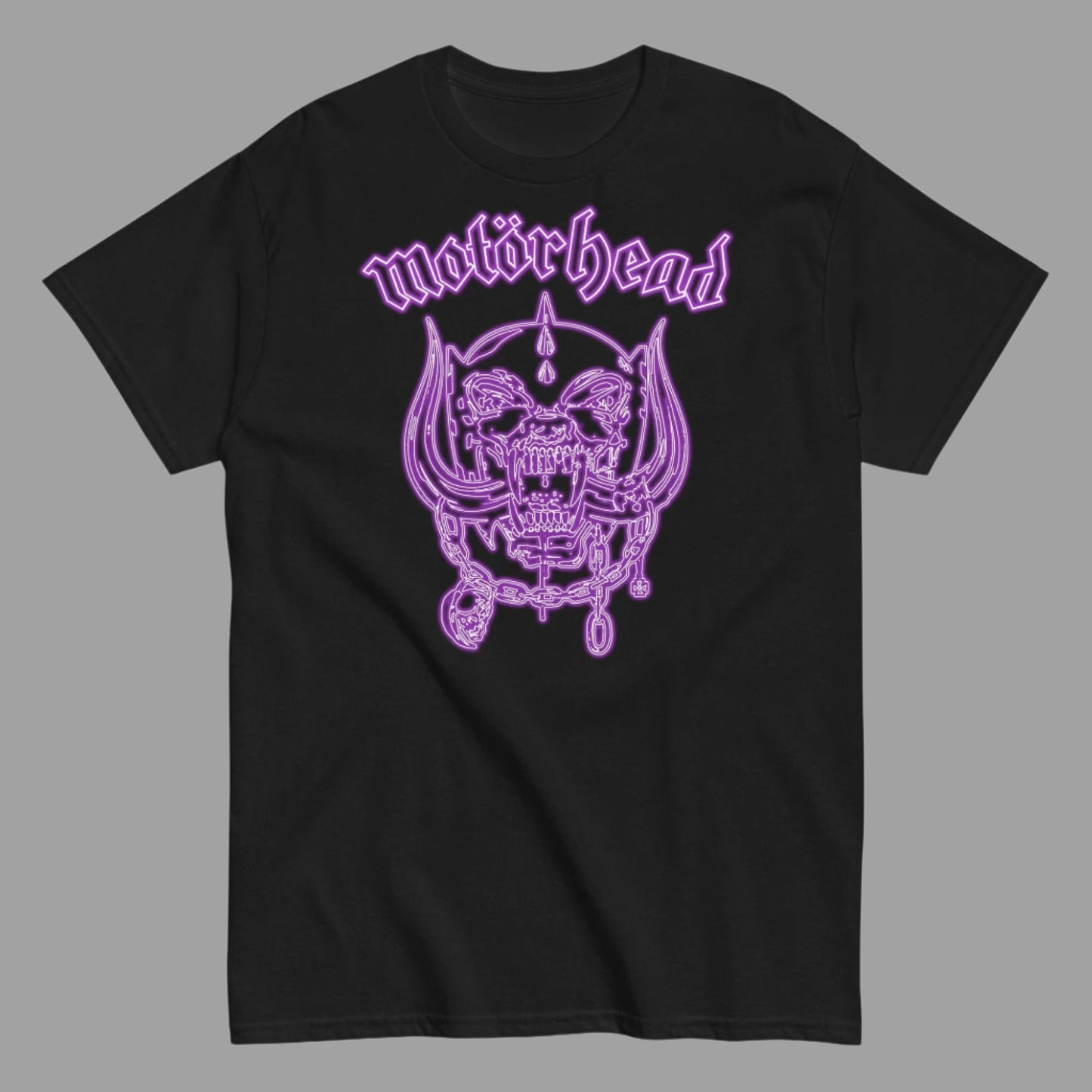 Motorhead - Neon Purple Warpig T-Shirt Black