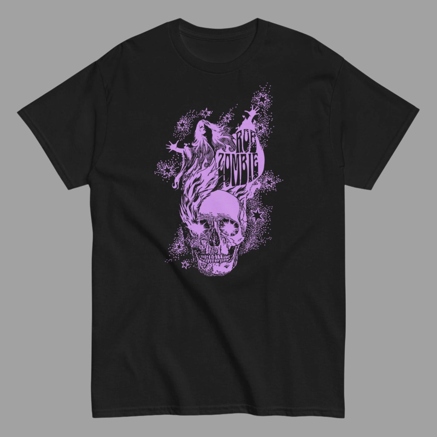 Rob Zombie - Purple Skull T-Shirt Black