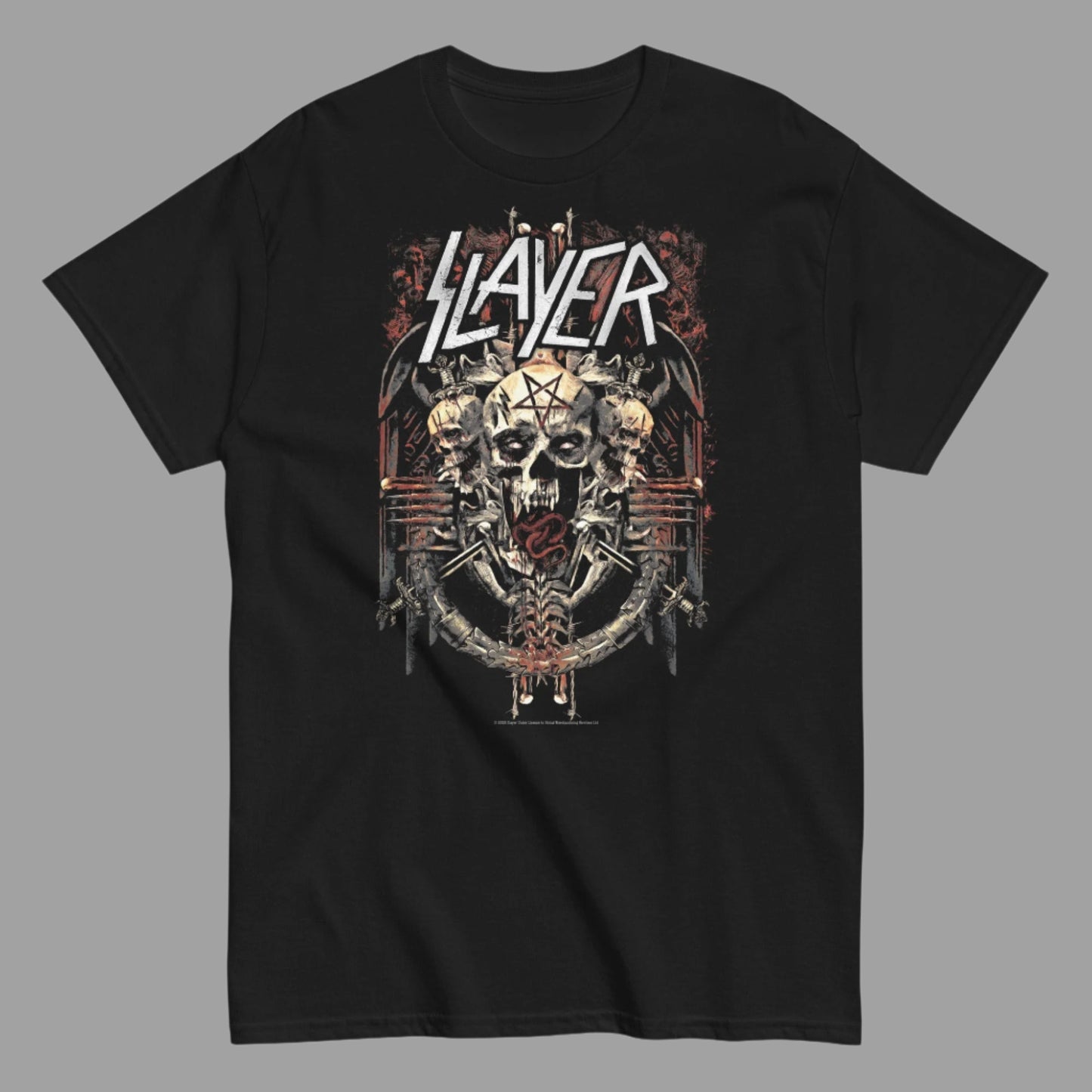Slayer - Triple Skull T-Shirt Black