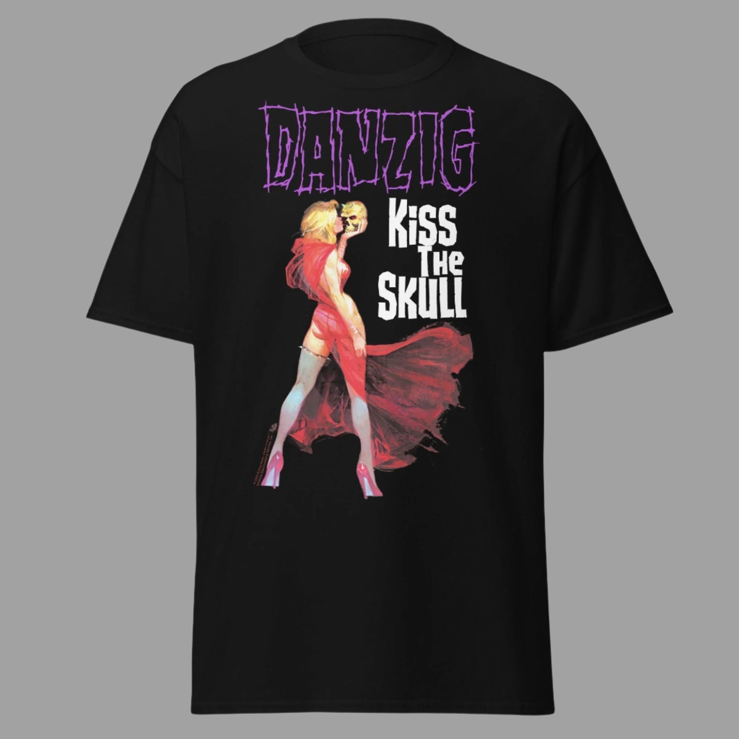 Danzig - Kiss the Skull Jumbo Print T-Shirt Black
