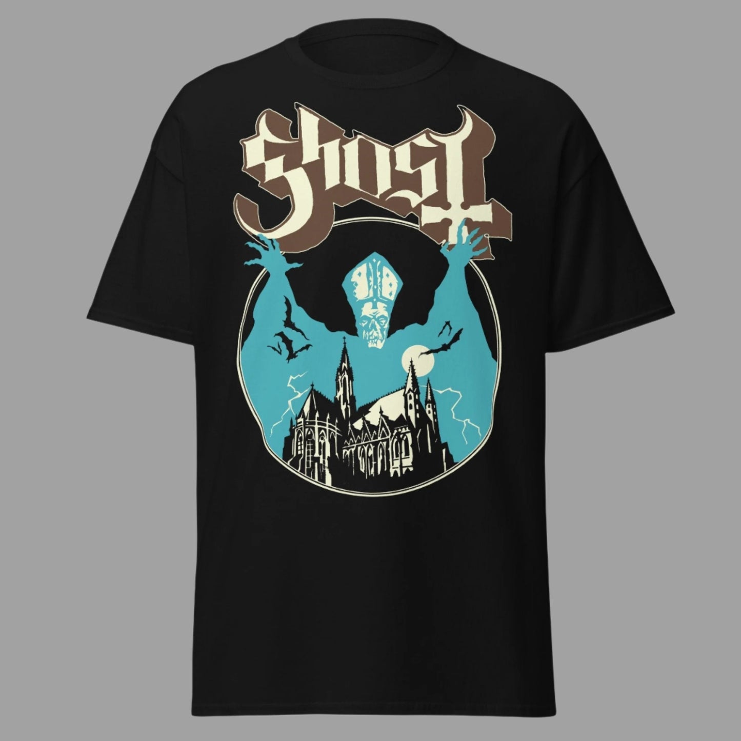 Ghost - Castle Jumbo Print T-Shirt Black
