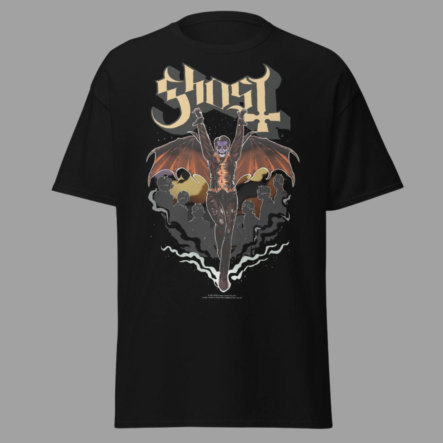 Ghost - Fly Over Jumbo Print T-Shirt Black