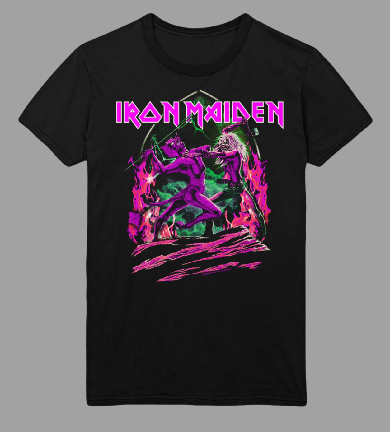 Iron Maiden Devil's Fight Jumbo Print T-Shirt Black