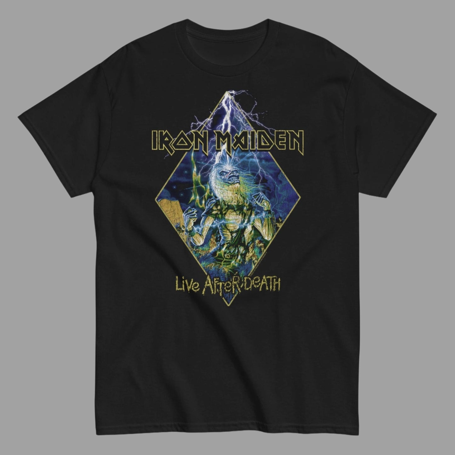 Iron Maiden - Lightnin Jumbo Print T-Shirt Black