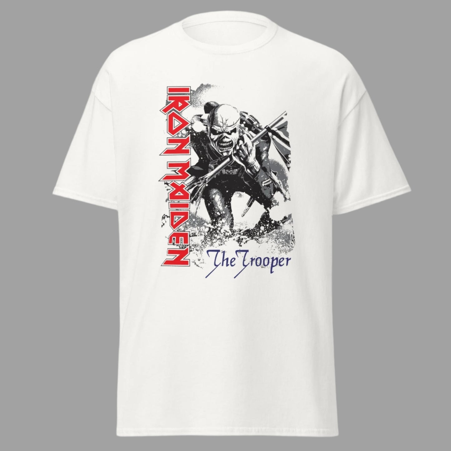 Iron Maiden - Trooper Jumbo Print T-Shirt White