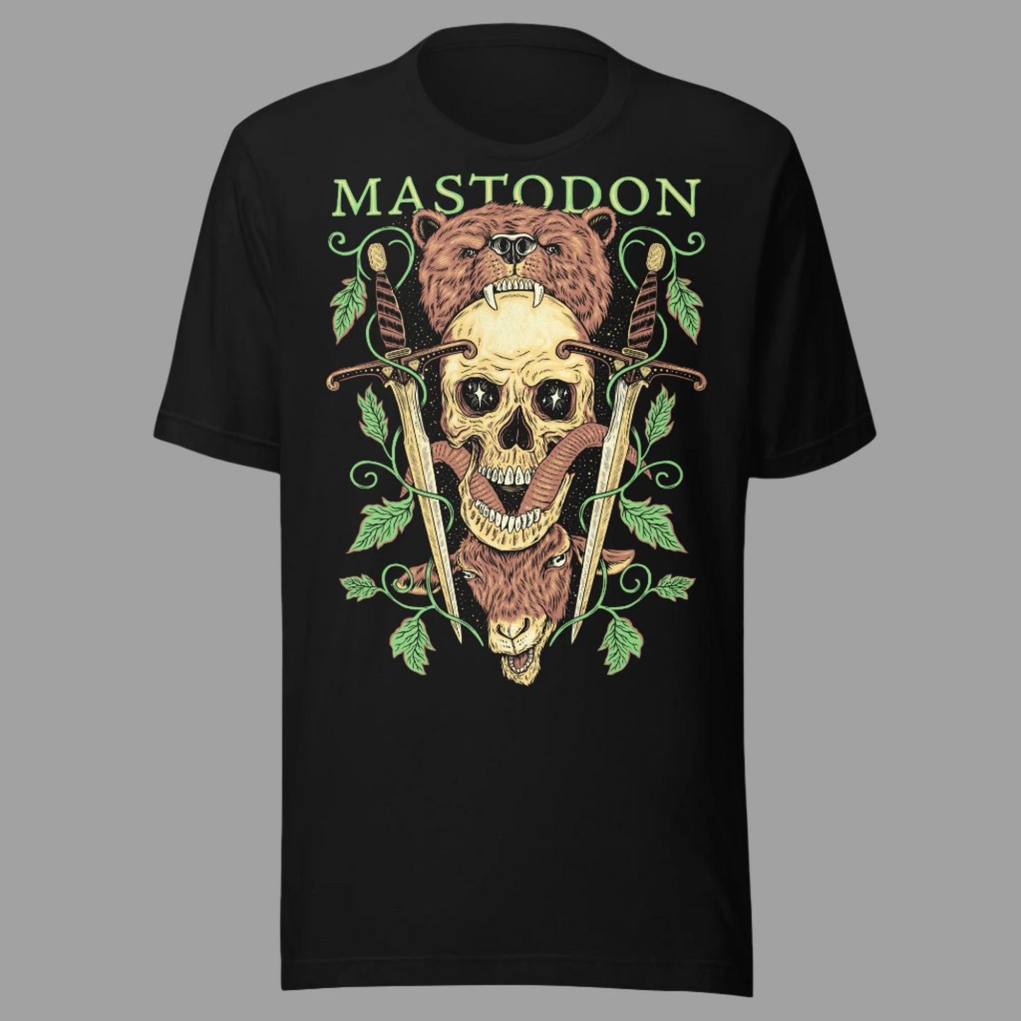 Mastodon - On the Road Jumbo Print T-Shirt Black