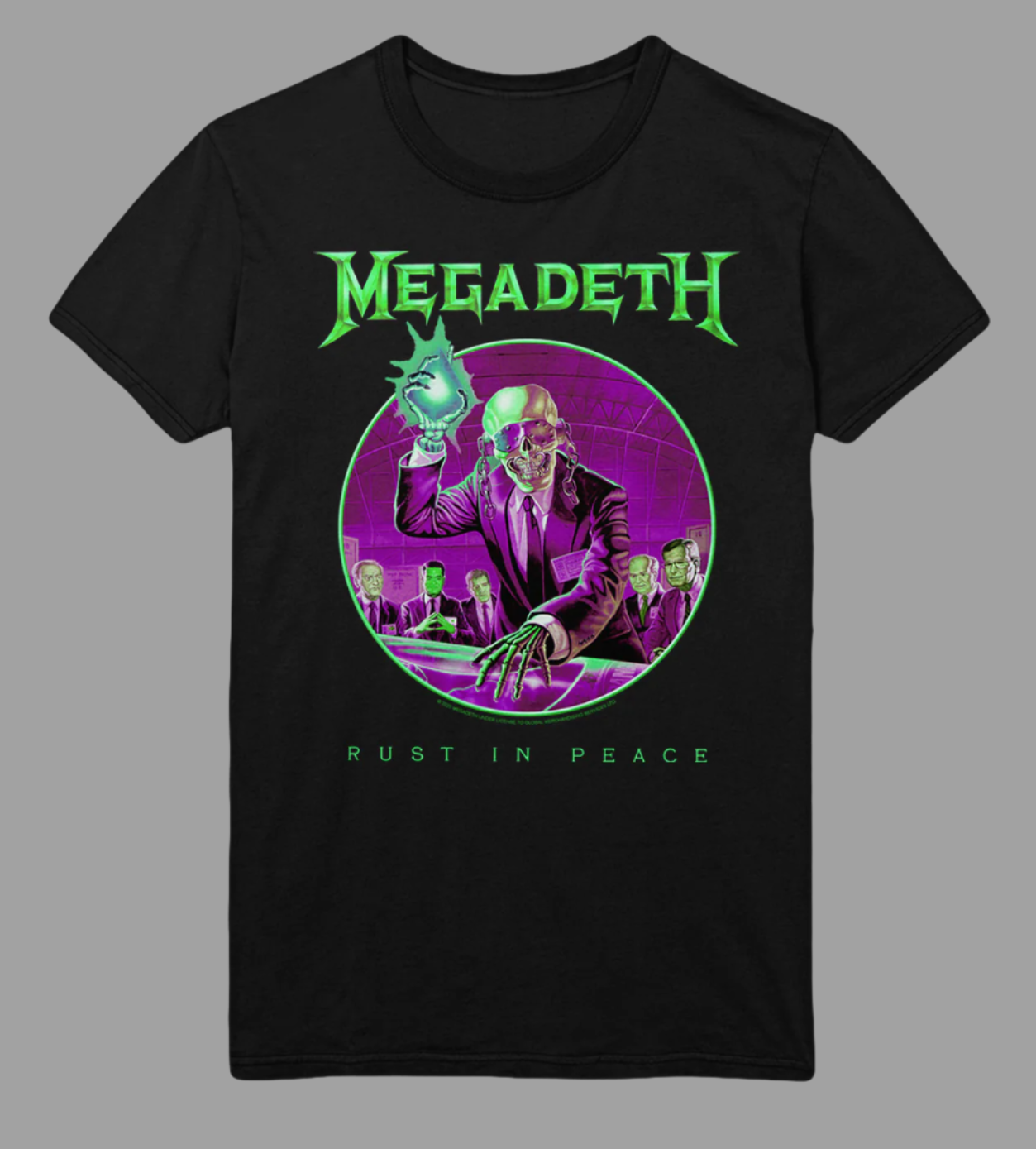 Megadeth Green Rust Jumbo Print T-Shirt Black