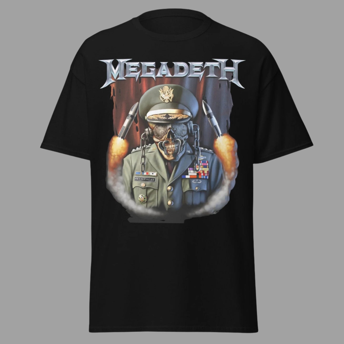 MegaDeth - Rattlehead Vic Jumbo Print T-Shirt Black