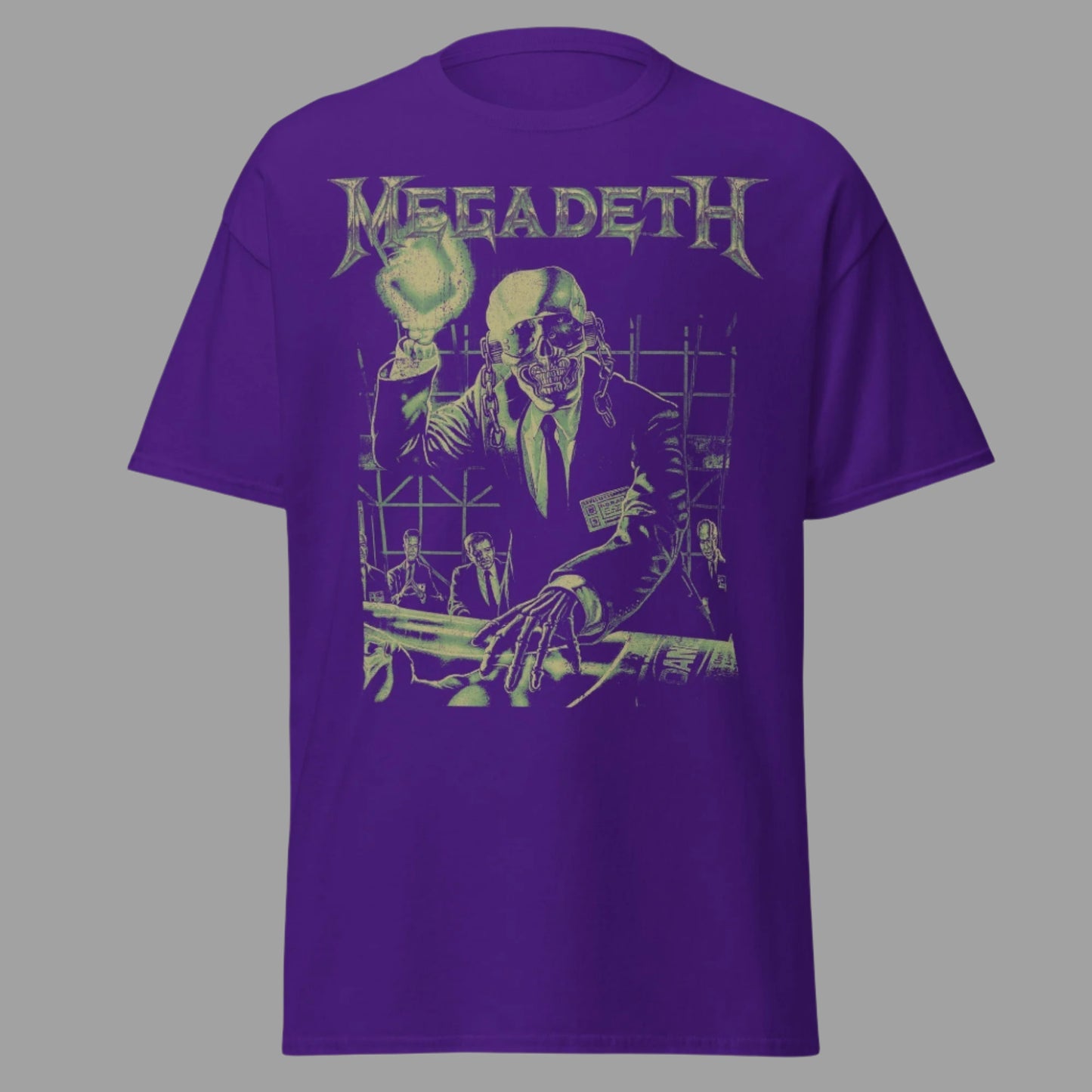 MegaDeth - See No Evil Jumbo Print T-Shirt Purple
