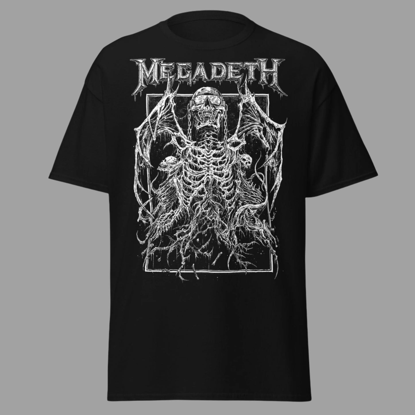 Megadeth Skeleton Wings Jumbo Print T-shirt Black