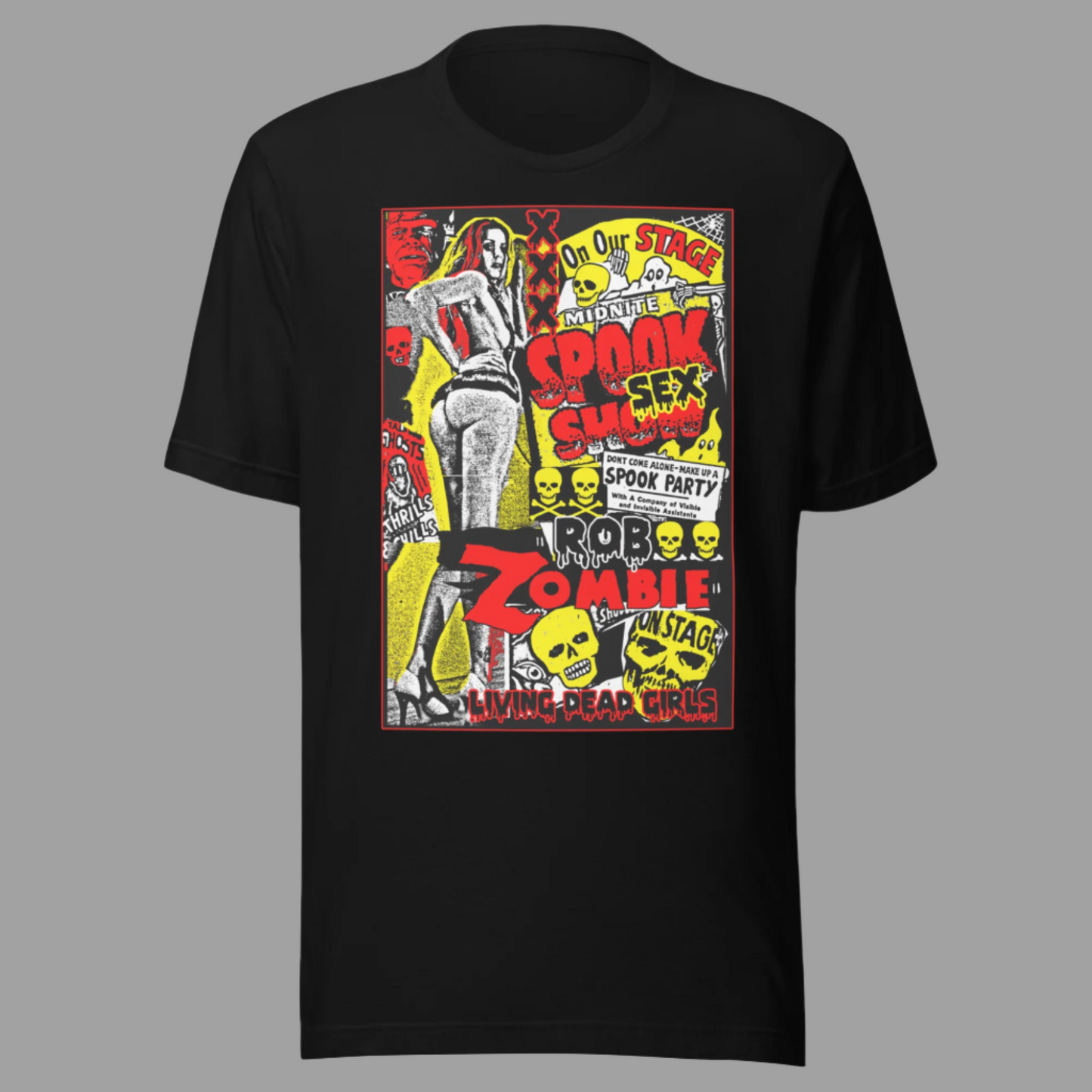 Rob Zombie Spook Shop Jumbo Print T-Shirt Black