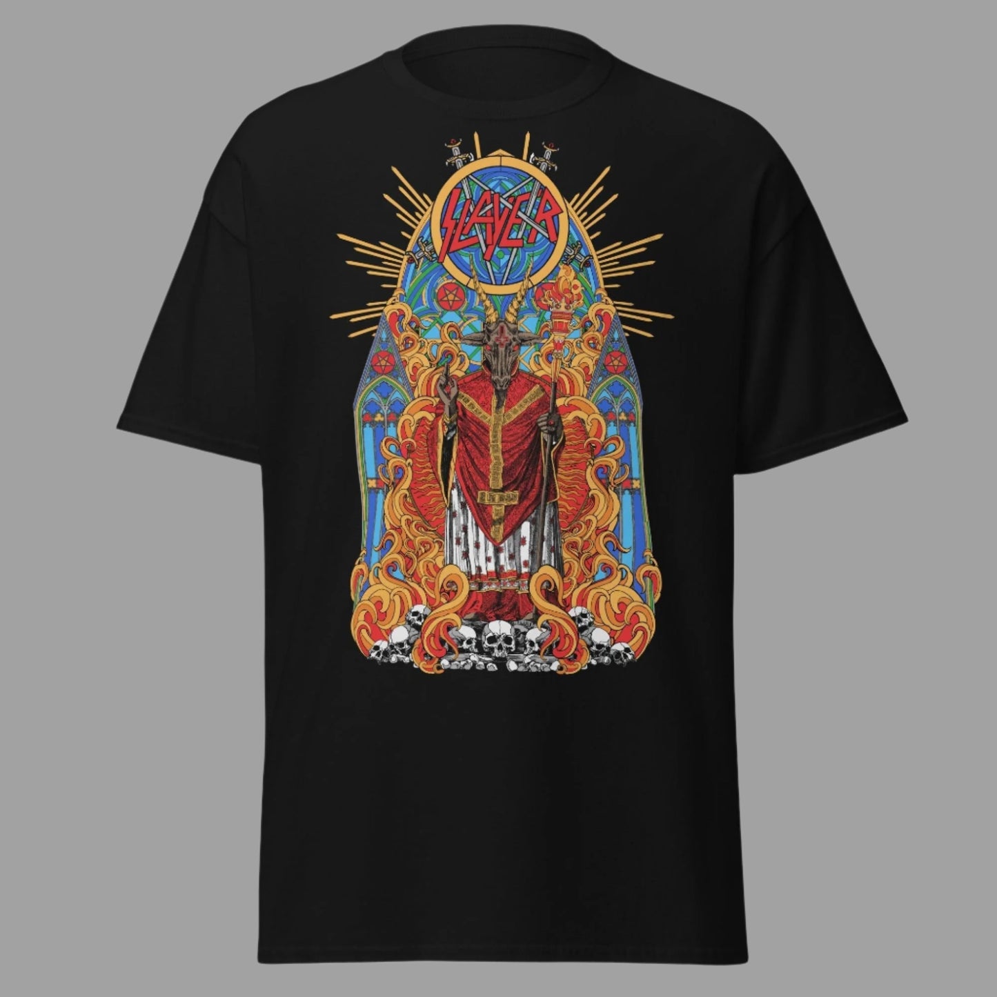 Slayer - Chapel Jumbo Print T-Shirt Black