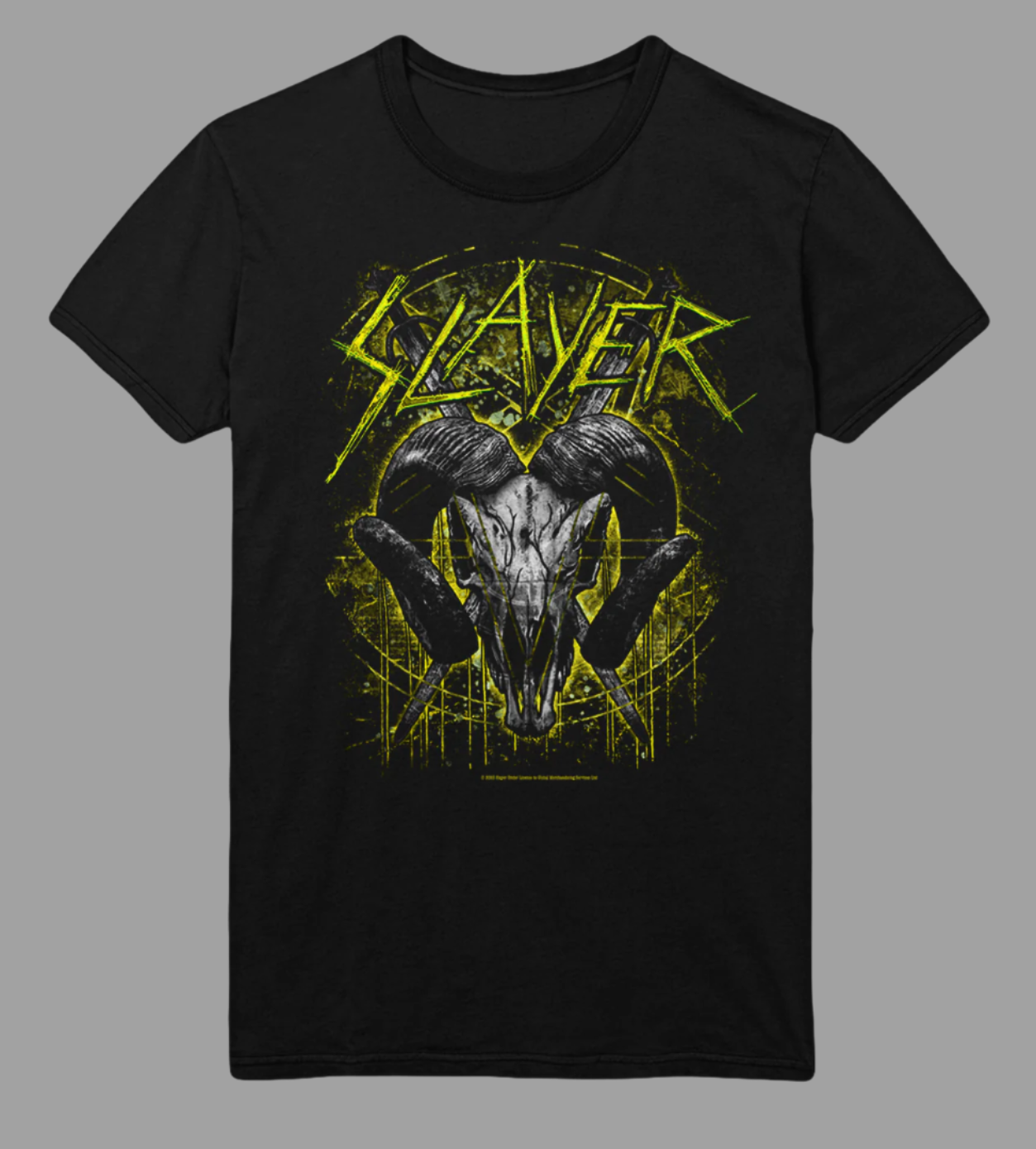 Slayer Ram Horns Jumbo Print T-Shirt Black
