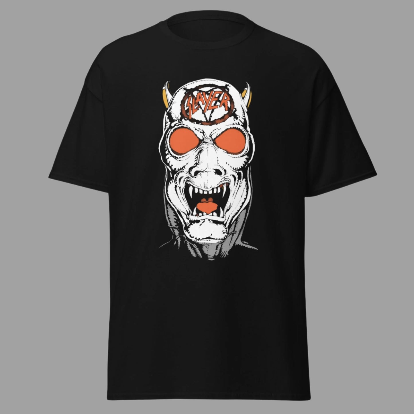 Slayer - Reign In Blood 86-87 Tour Vintage Jumbo Print T-Shirt Black