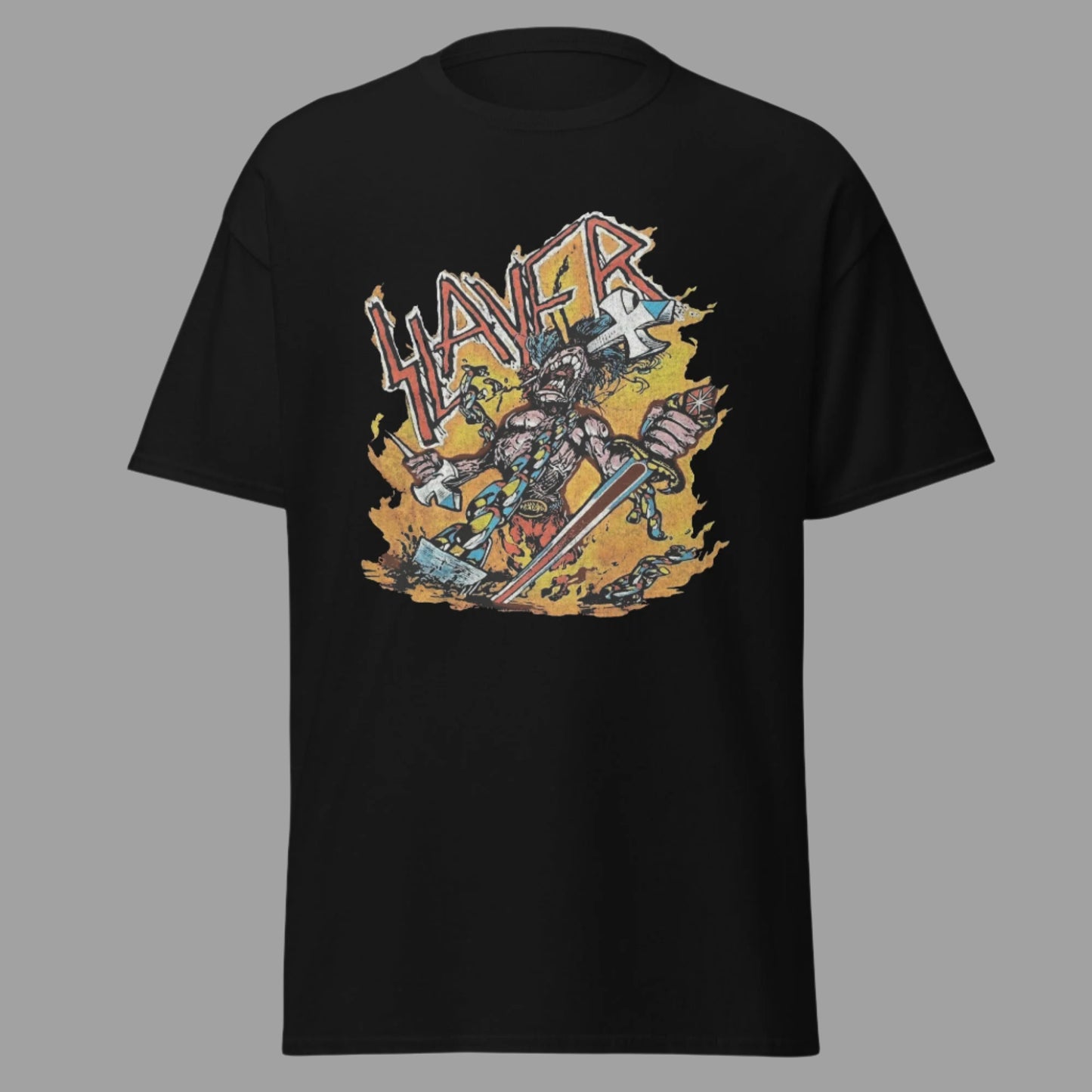 Slayer - Slain By The Sword Jumbo Print T-Shirt Black