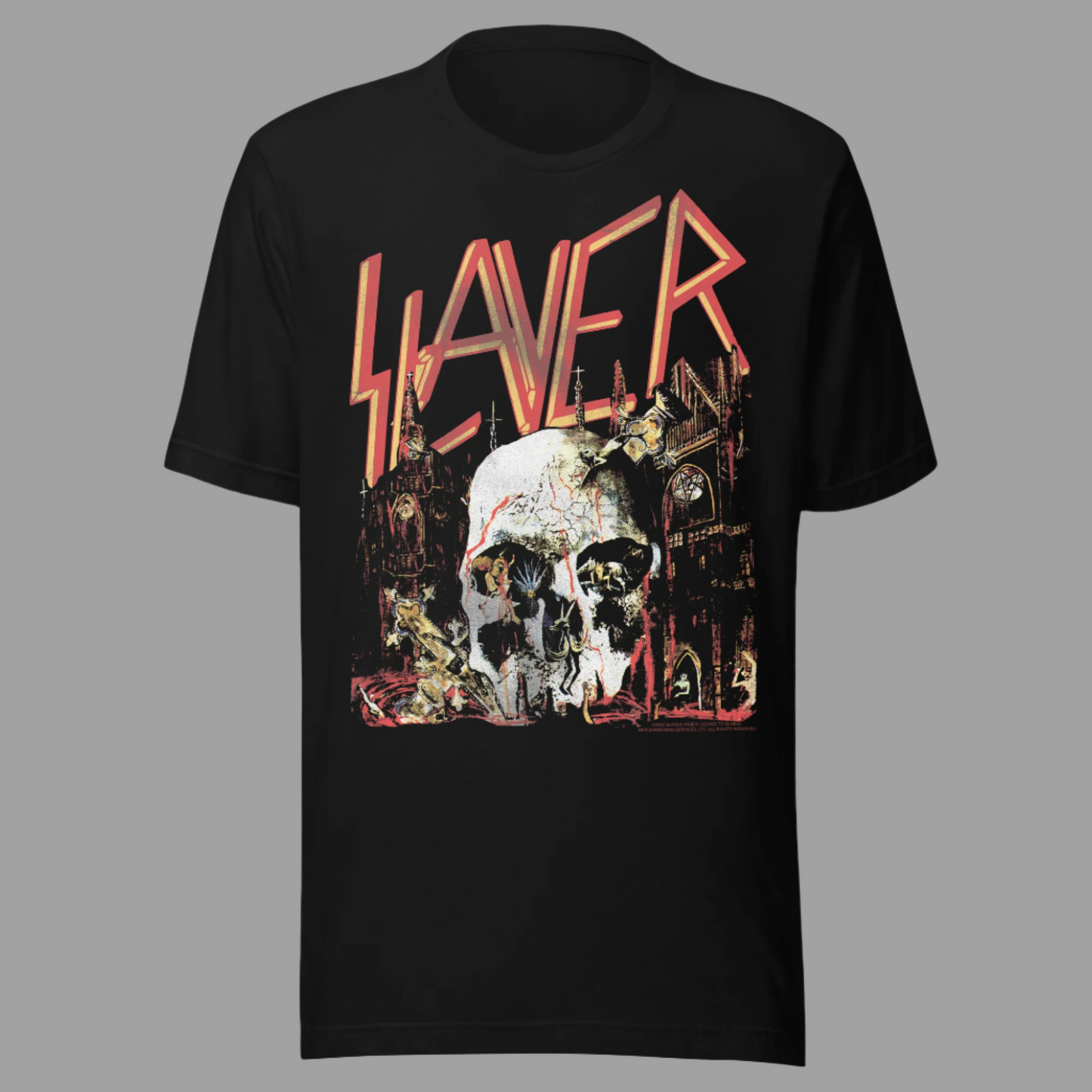 Slayer - Sound Skull Jumbo Print T-Shirt Black