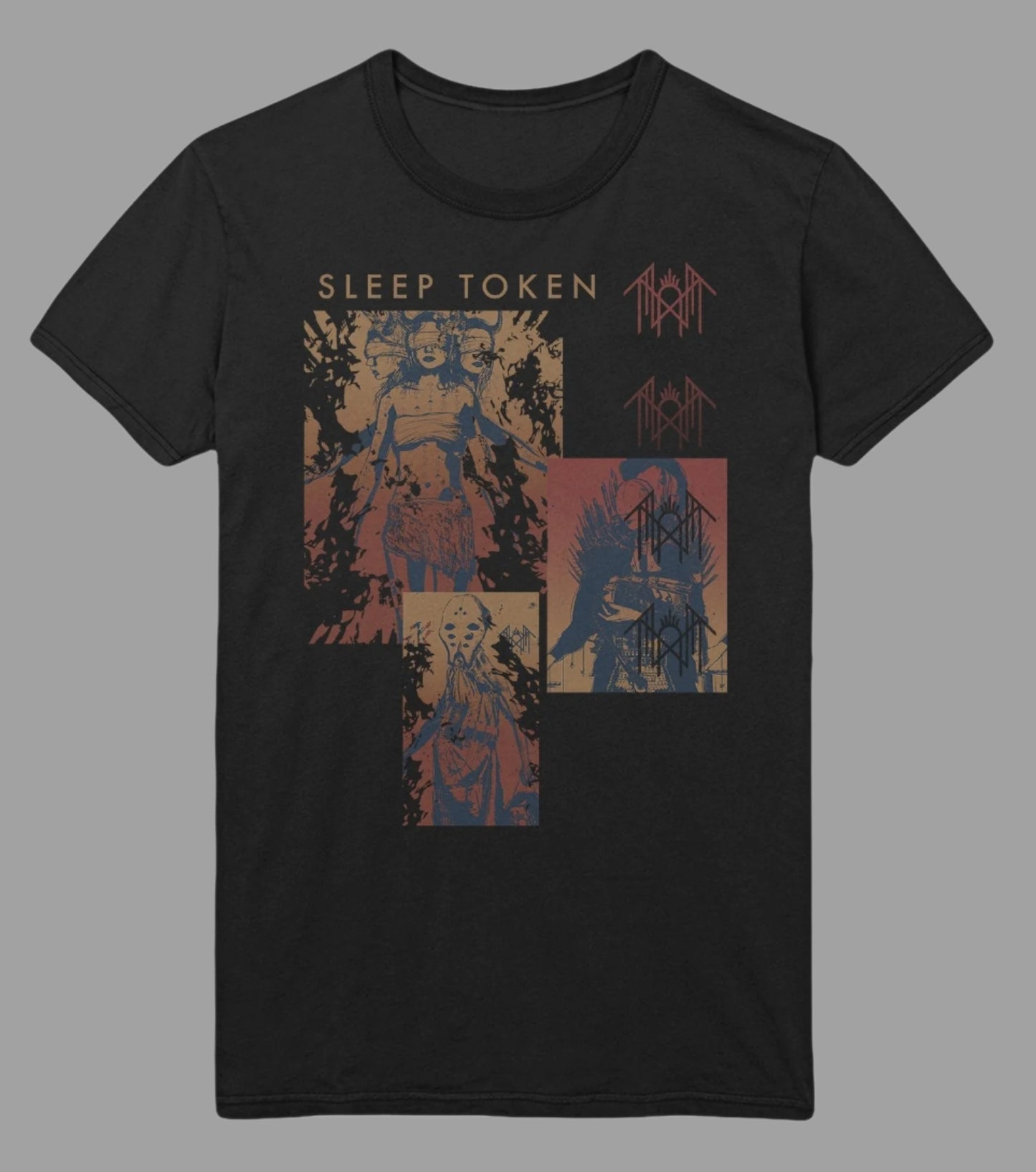 Sleep Token Multi Hit Jumbo Print T-Shirt Black