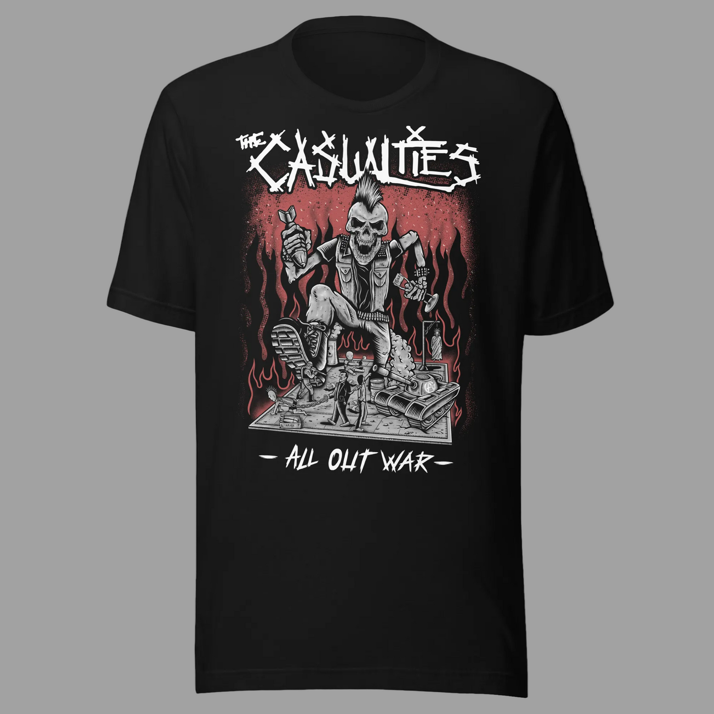 The Casualties All Out War T-Shirt Black
