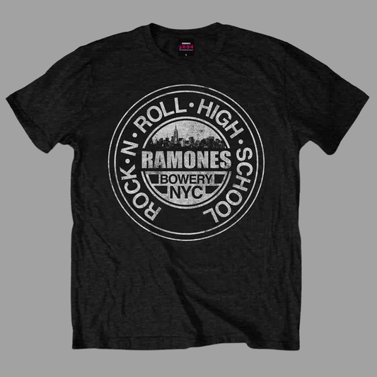 Ramones - Rock 'n Roll High School, Bowery, NYC T-Shirt