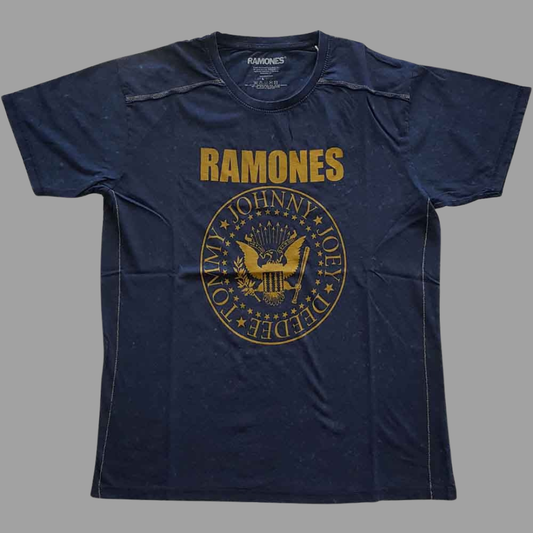Ramones - Distressed Presidential Seal Blue T-Shirt
