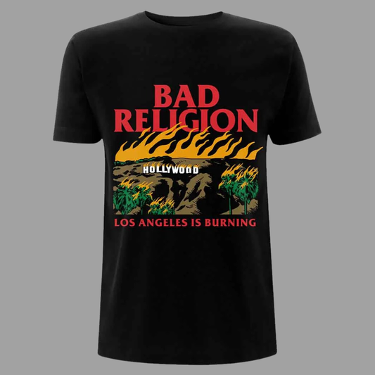 Bad Religion - Los Angeles Is Burning Black T-Shirt