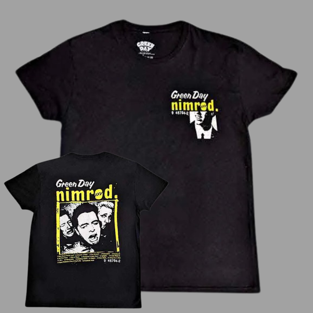 Green Day - Nimrod Front/Back Print T-Shirt