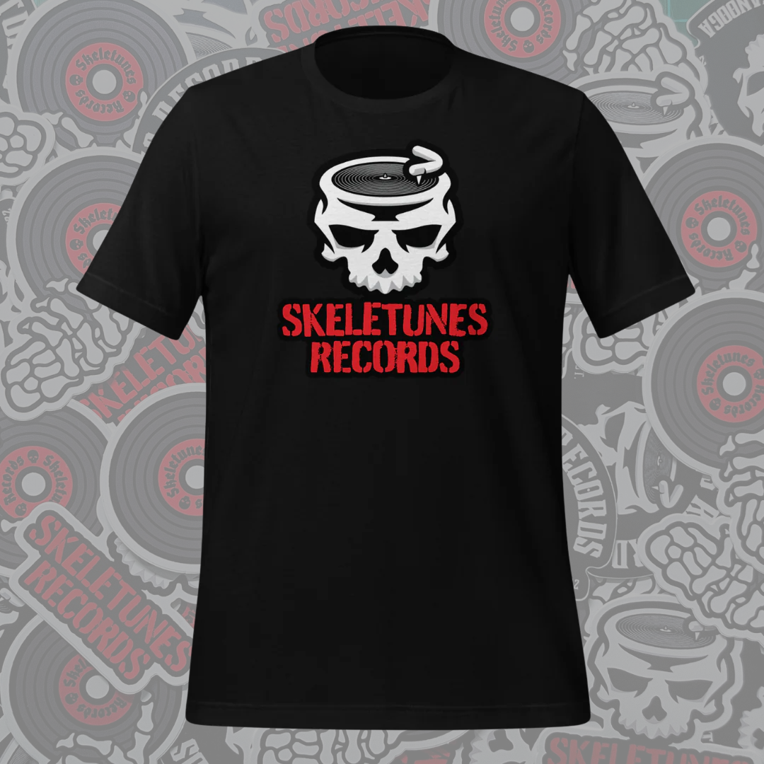 Skeletunes Records - Stacked Logo Bella & Canvas Soft T-Shirt