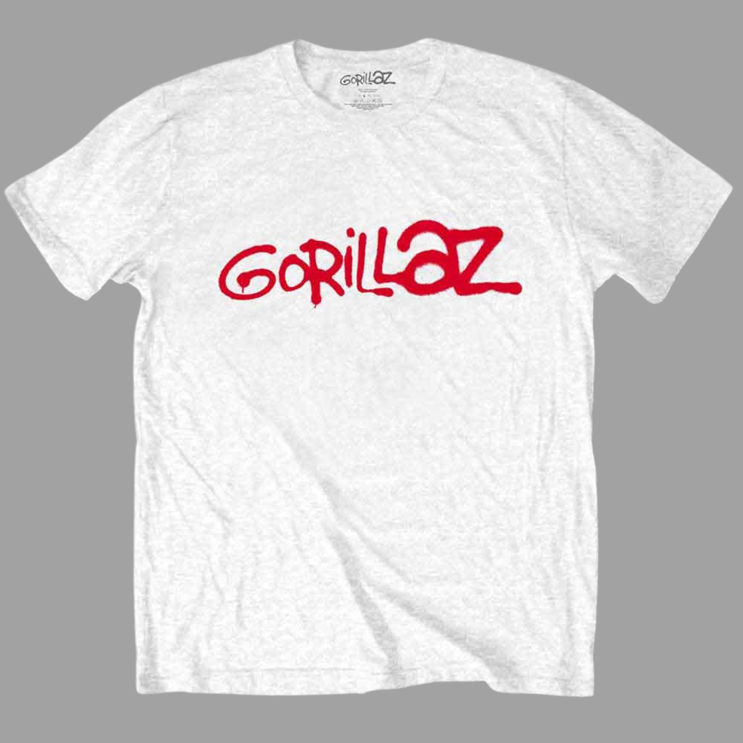Gorillaz - Logo White T-Shirt