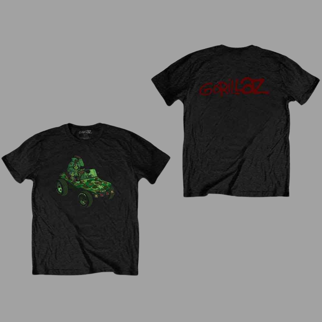 Gorillaz - Group Green Geep T-Shirt