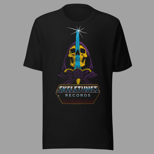 Skeletunes Records x TV Snack Break - Masters Of The Turntable Bella & Canvas Soft T-Shirt