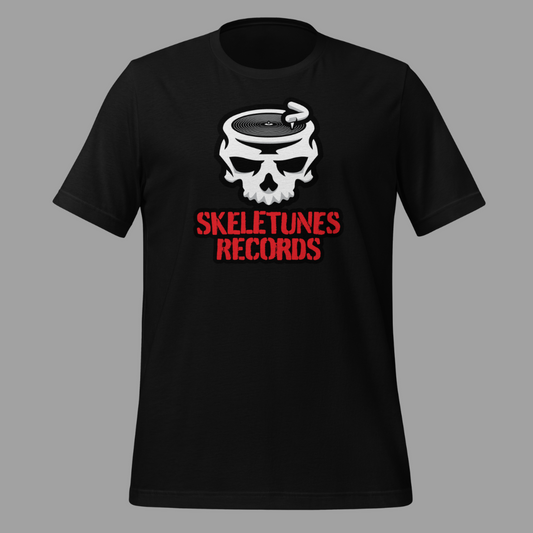 Skeletunes Records Stacked Logo Bella & Canvas Soft T-Shirt