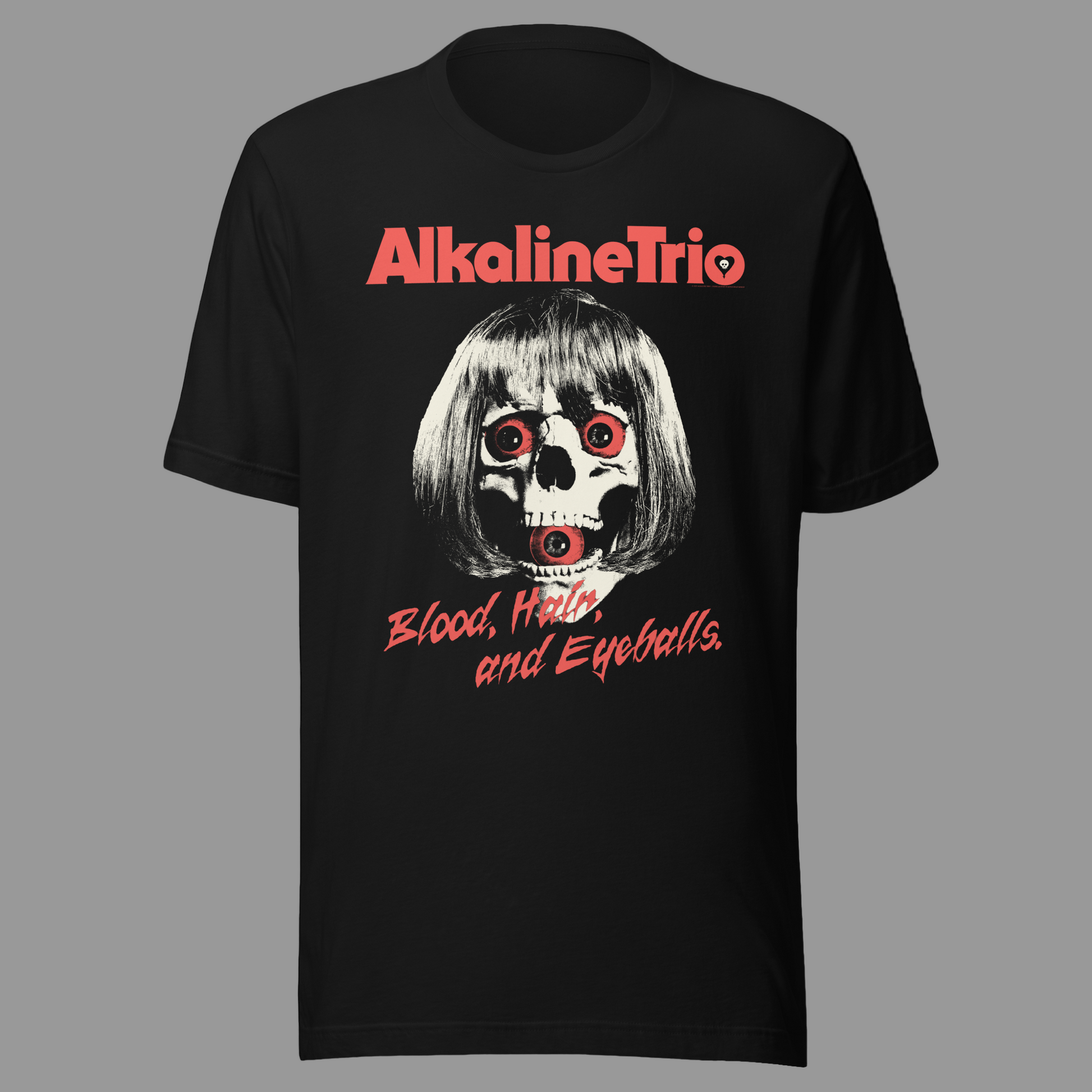 Alkaline Trio Wig Skull T-Shirt Black