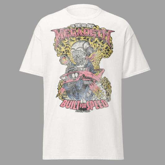 MegaDeth - Vintage Built for Speed Jumbo Print T-Shirt White