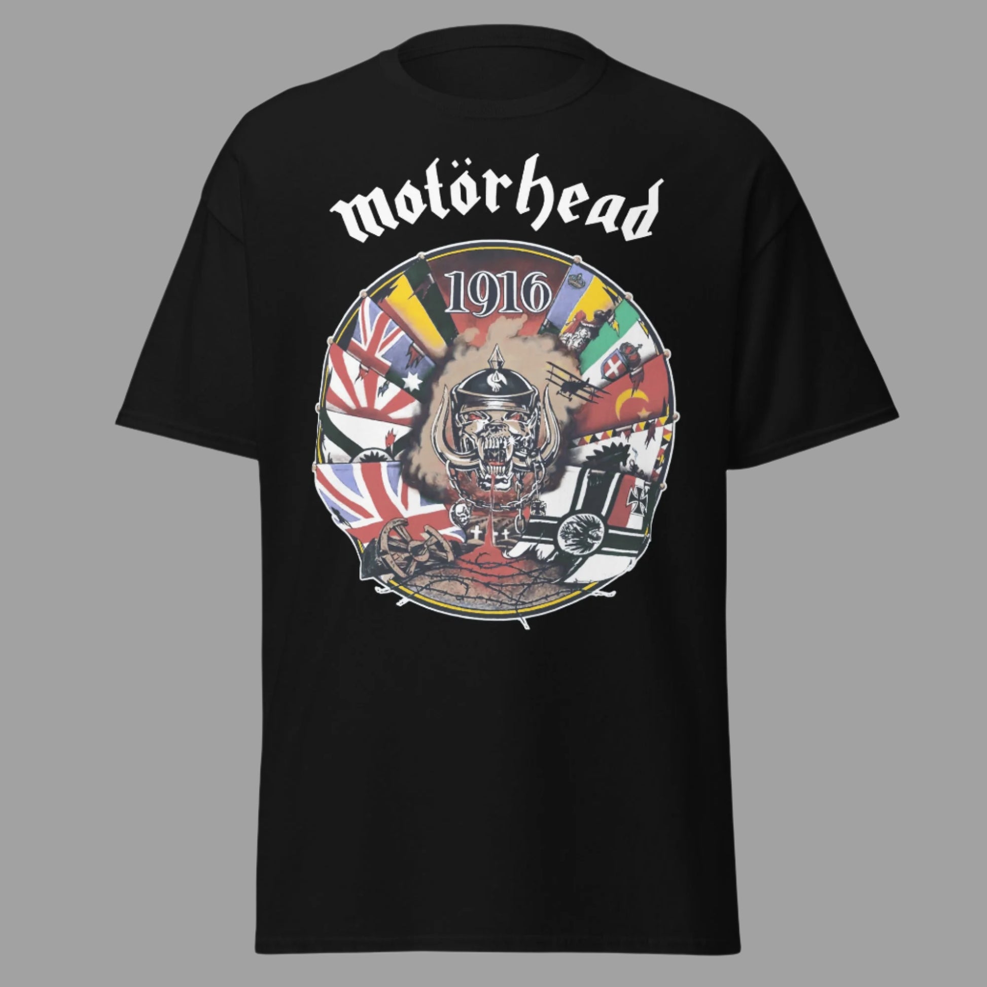 Motorhead - Vintage 1916 Jumbo Print T-Shirt Black