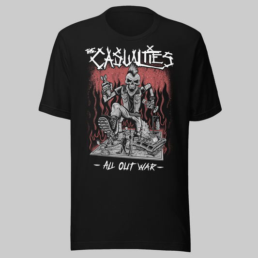 The Casualties All Out War T-Shirt Black