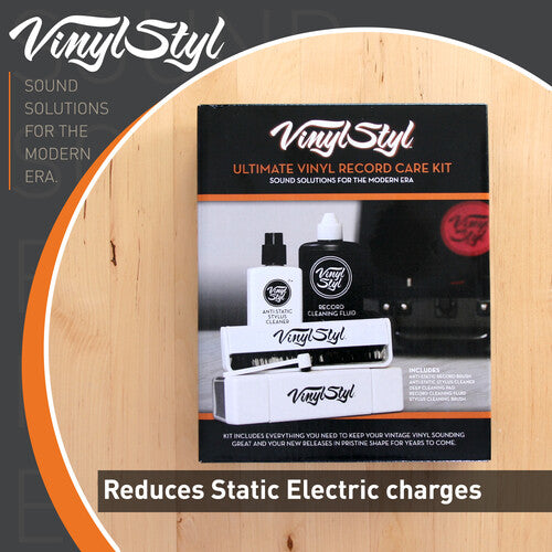 Vinyl Styl® VS-A-009 Ultimate Vinyl Record Care Kit - Record & Stylus Brushes And Fluid